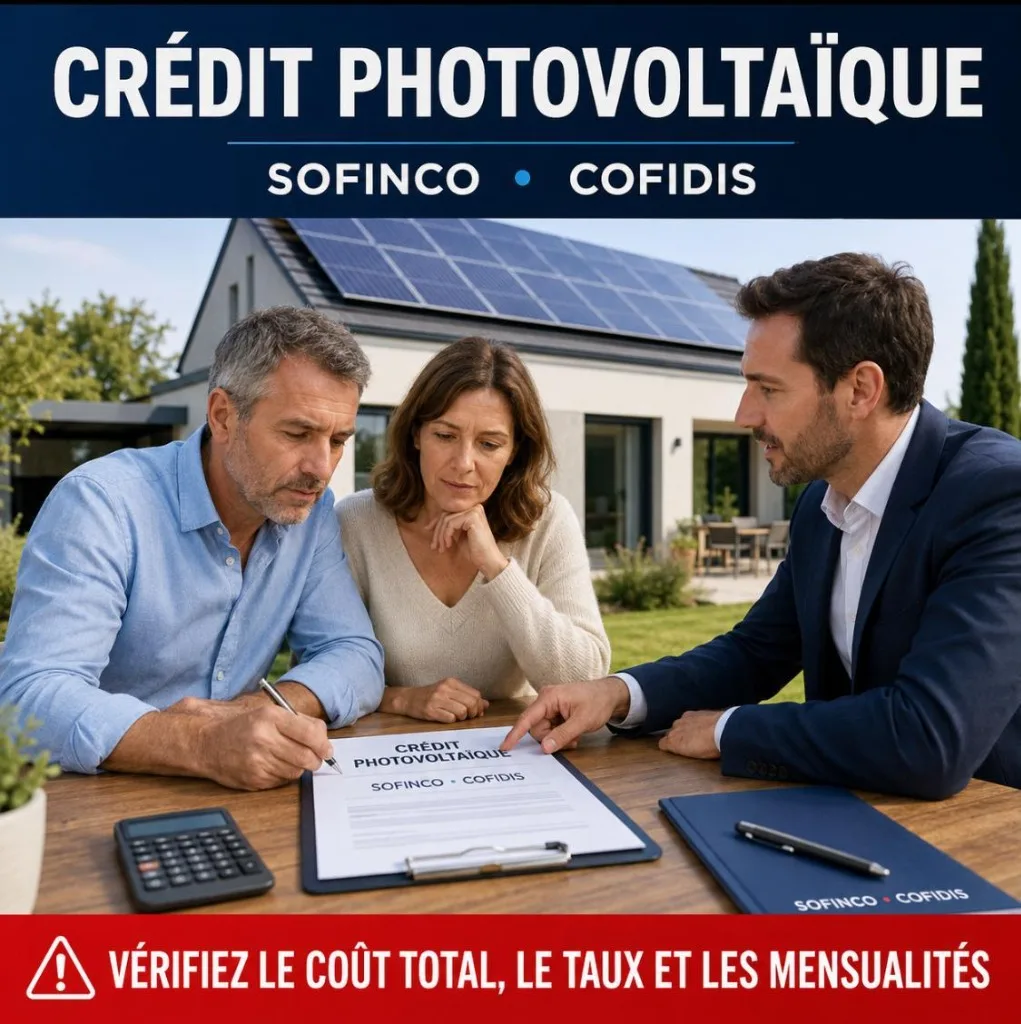 Crédits Sofinco / Cofidis photovoltaïque